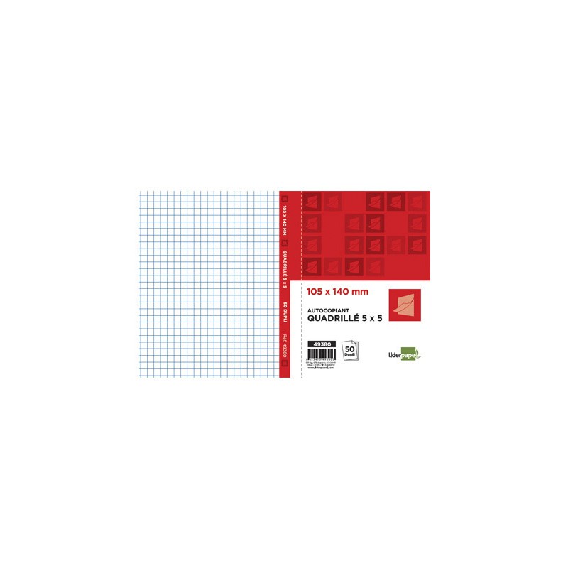 PRG CARNET 5X5MM 105X140MM 50 DUPLI ATCP