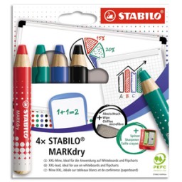 STA E/4 CRAYON EFFACABLE MARKDRY 648/4