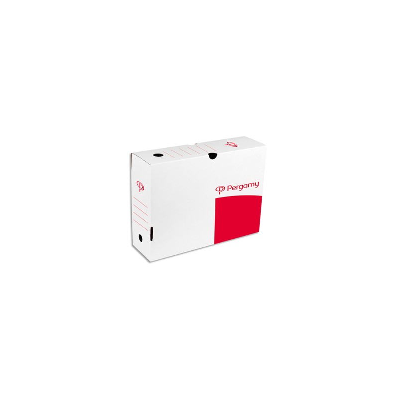 PRG BOITE ARCHIVE AUTO D10CM ROUGE/BLANC