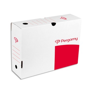 PRG BOITE ARCHIVE AUTO D10CM ROUGE/BLANC