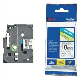 BRO RUBAN LAMI 18MMX8M NOIR/BLANC TZE241