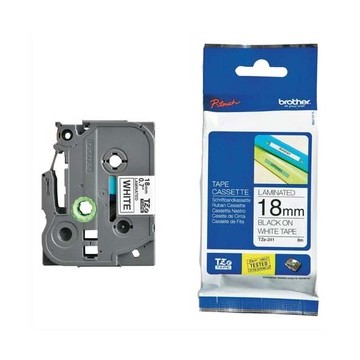 BRO RUBAN LAMI 18MMX8M NOIR/BLANC TZE241