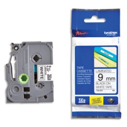 BRO RUBAN LAMI 9MMX8M NR/BLC TZE221